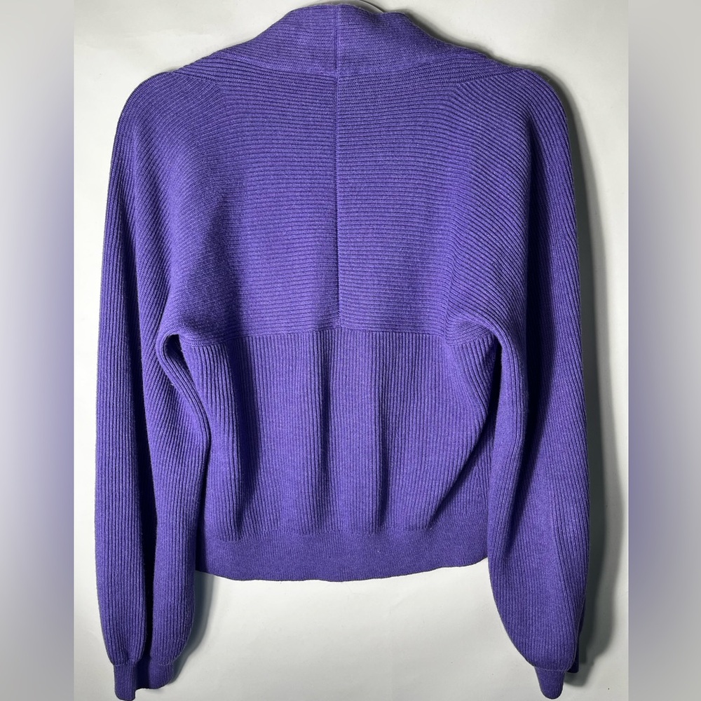 Cabi Sunday Cardigan Ribbed Purple Violet Size Small - Picture 6 of 7
